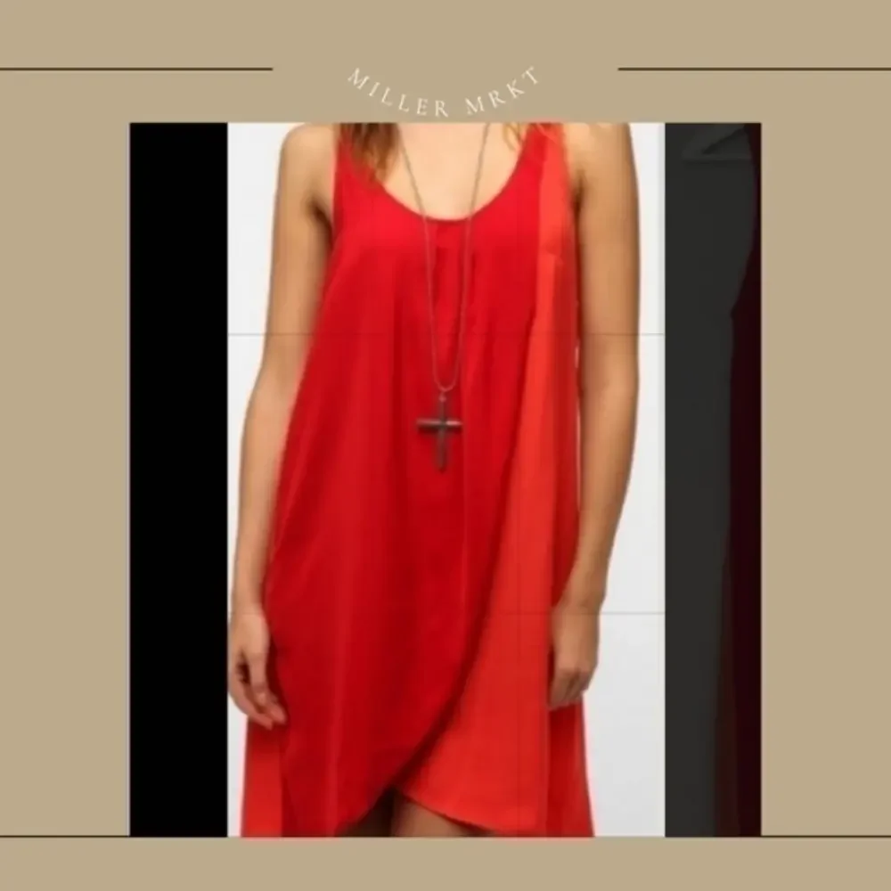 Urban Outfitters Silence and Noise Red Layered Tank Dress - Picture 1 of 7